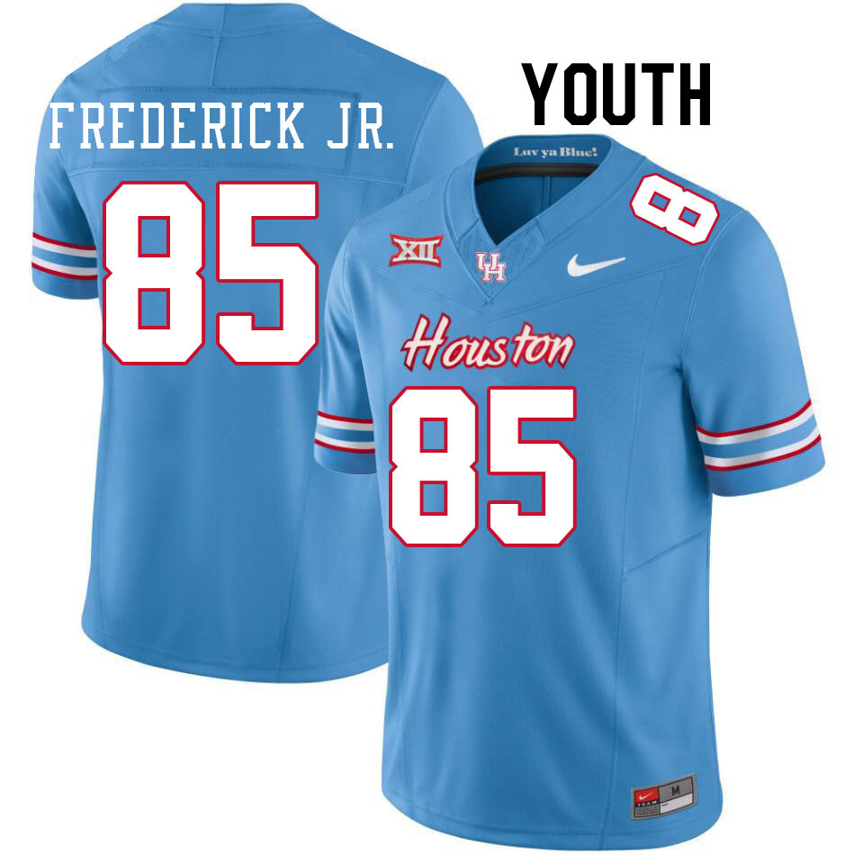 Youth #85 Traville Frederick Jr. Houston Cougars College Football Jerseys Stitched-Oilers